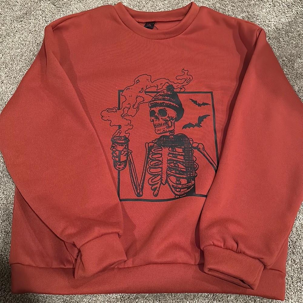 Maroon Skeleton Sweater